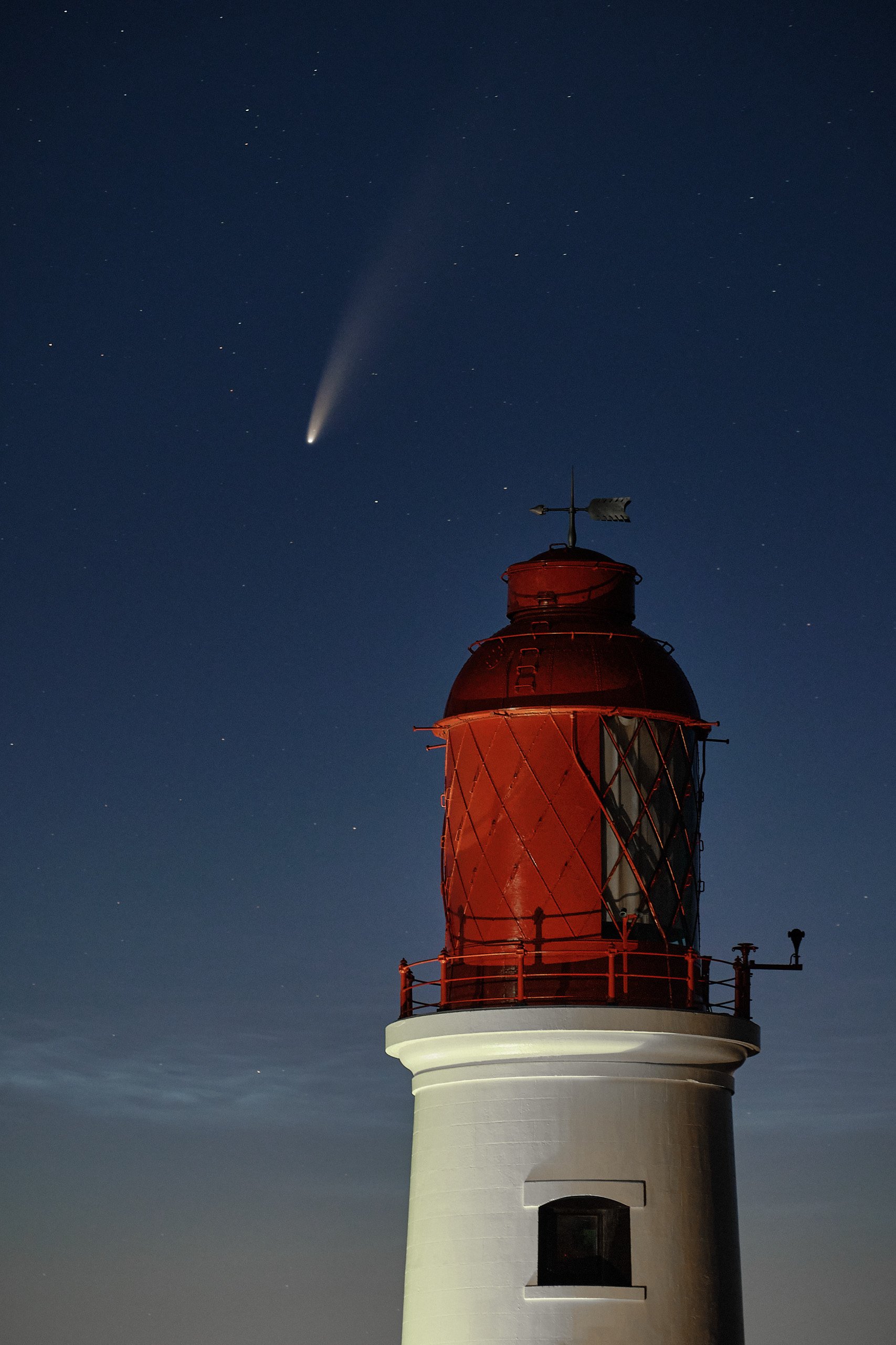 Comet Neowise over Souter Lighthouse