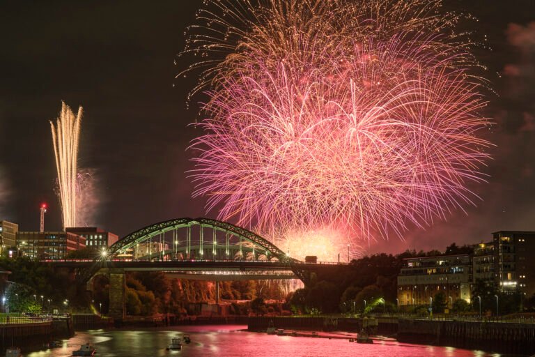 Fireworks over Wearmouth Bridge, Sunderland - November, Sunderland Calendar 2027