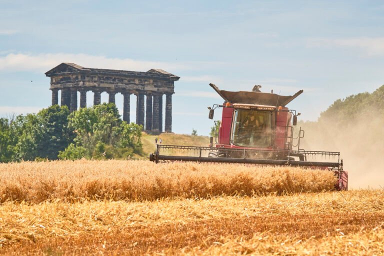 Penshaw Monument overlooking the harvest fields, Monkwearmouth - August, Sunderland Calendar 2027